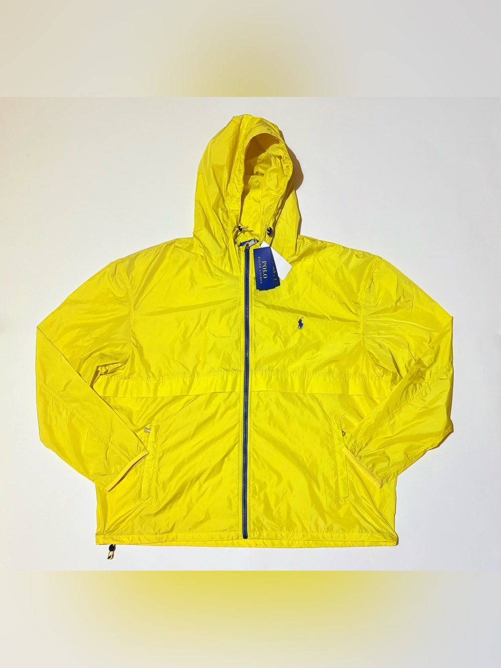 Polo Ralph Lauren Men’s Nylon Windbreaker Jacket Rain Coat Yellow size 2XB